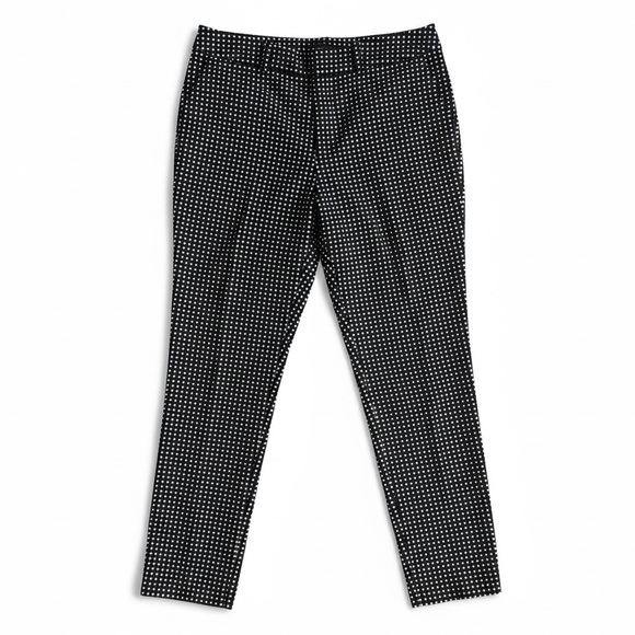 kate spade Pants - Kate Spade Saturday Polka Dot Ankle Pants Slim Stretch Office Black White 2